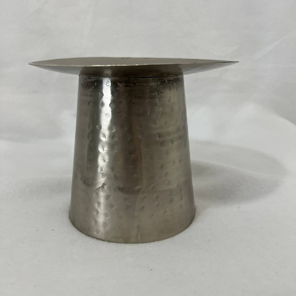HAMMERED METAL CANDLE HOLDER/RAISER/CAKE PEDESTAL - Picture 6 of 6